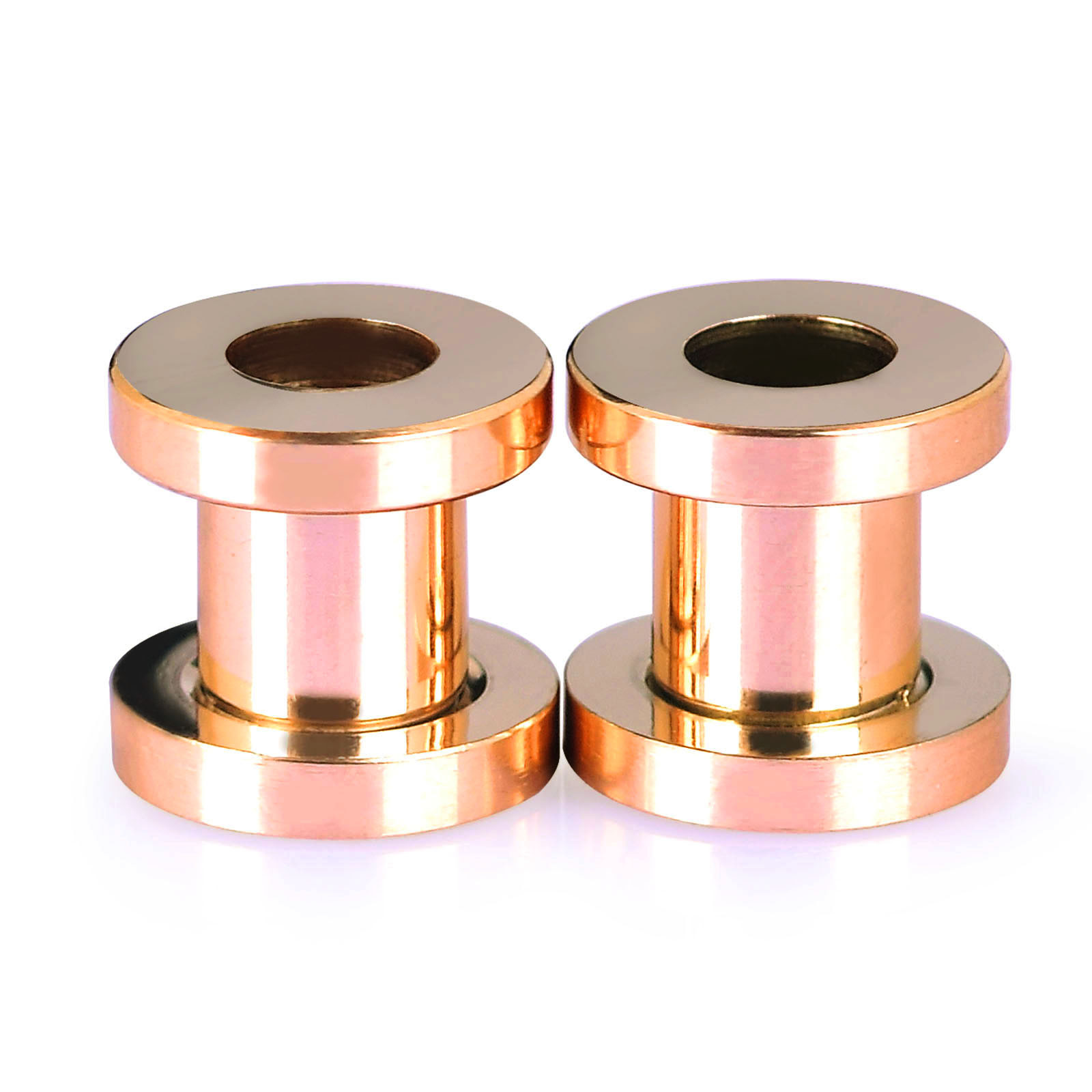 1 PAIR Stainless Steel Ear Gauges Screw Fit Ear Tunnels Plugs Earrings 12g-3/4″