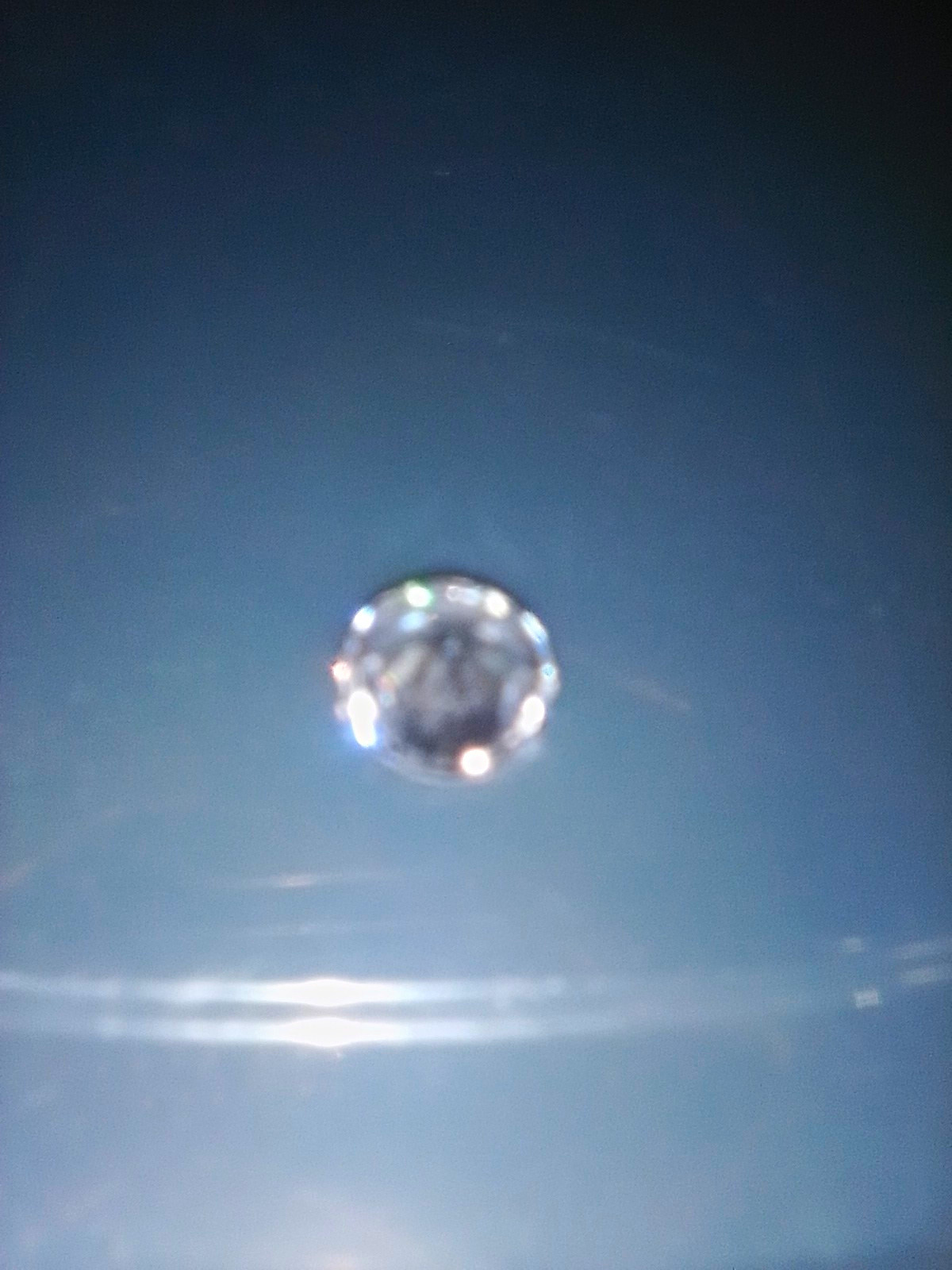 White/Colorless Transparent Round Cut Faceted Loose Glass Gemstone, 1pc