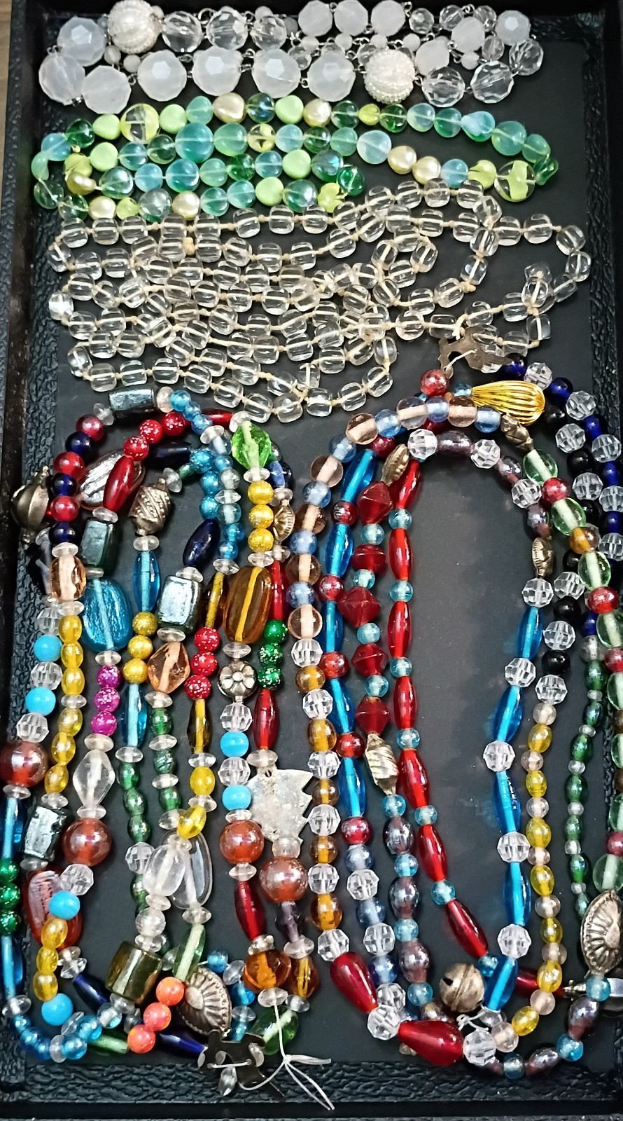 Venetian Glass Beads Necklaces & Other Vtg-Now Jewelry Lot