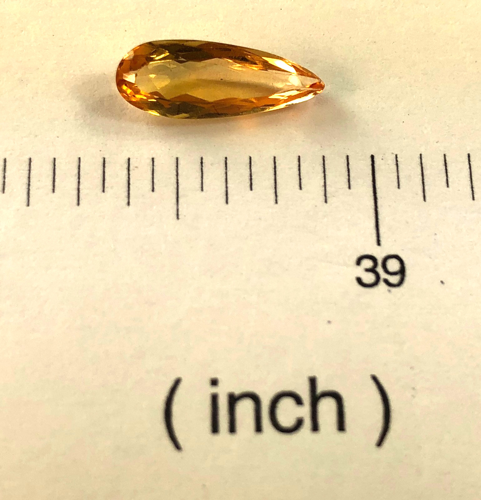 Imperial Topaz 1.86 Ct Clarity IF Pear Cut Natural Golden Brazil I083