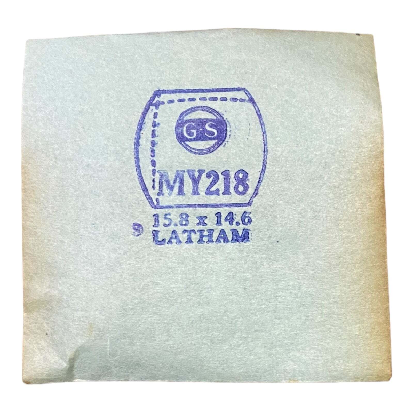 Germanow-Simon Mach (GS) MY218 Watch Crystal 15.8×14.6 NOS Part Flexo Latham
