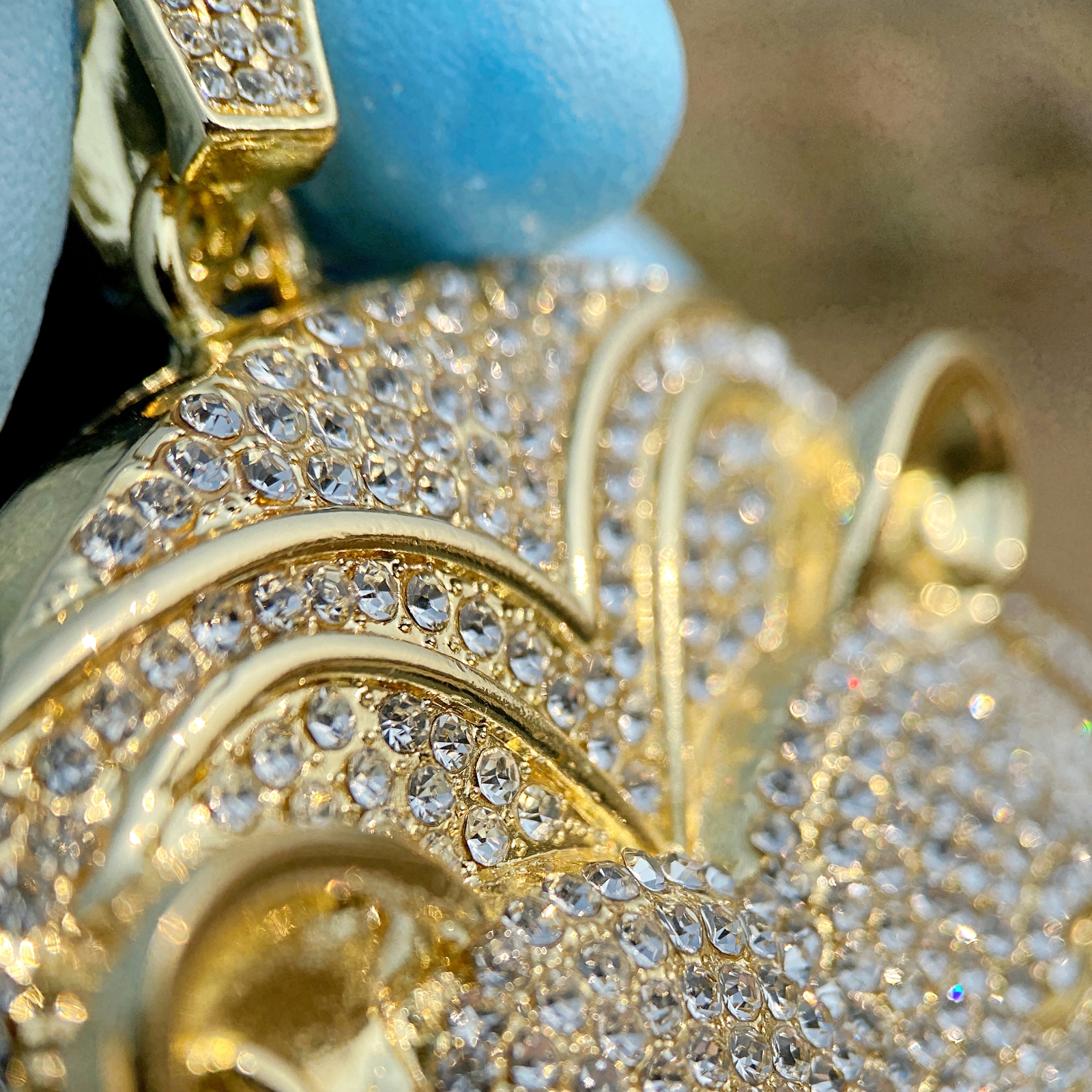 Huge Big Lion Head Jumbo Large Hip Hop Pendant 14K Gold Plated Iced Bling Out CZ