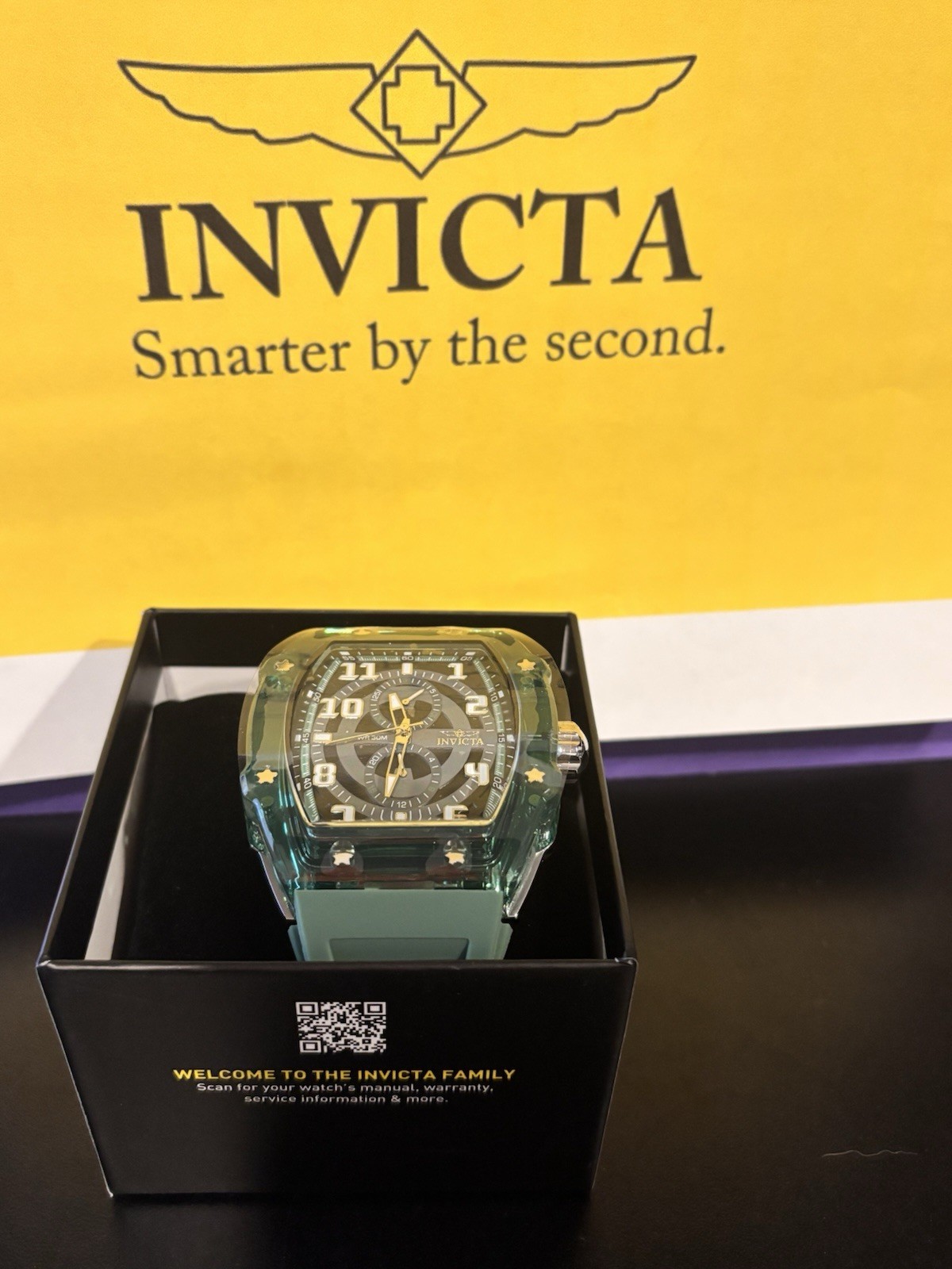 Invicta Racing Cyclone Men’s Watch – 48.5mm, Green (48445)