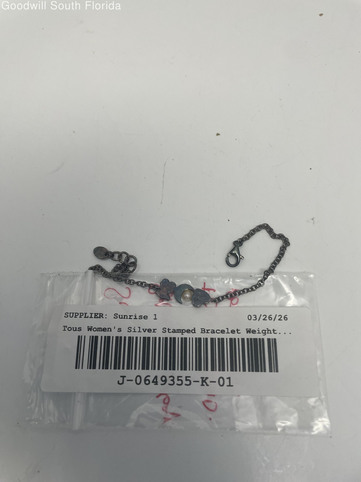 Tous Women’s Silver Stamped Bracelet Weight 3.6g