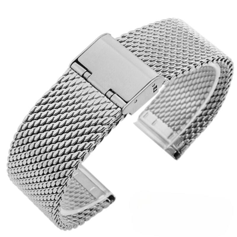 1.0 Wire Thicked mesh strap Milanese Braided Quick Release Watch Band 18 -24 mm
