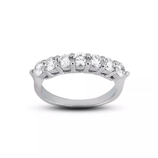 Engagement Ring 14K White Gold Classic Round 0.93 Carat Lab-Grown Diamond D VS1