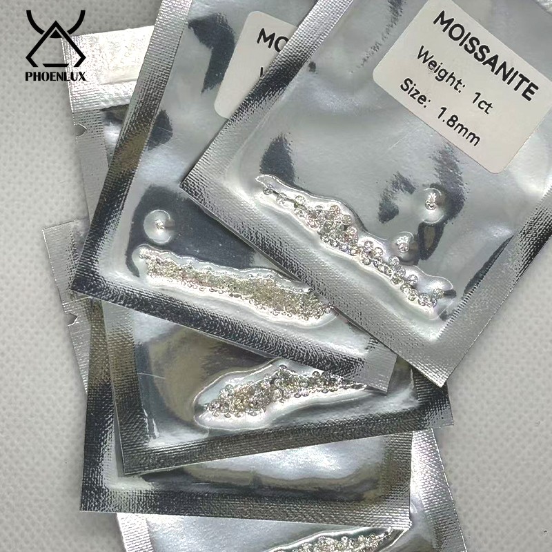 5CT Loose Moissanite Round Gem 0.7mm-3mm Melee Stone D White VVS For Jewelry DIY
