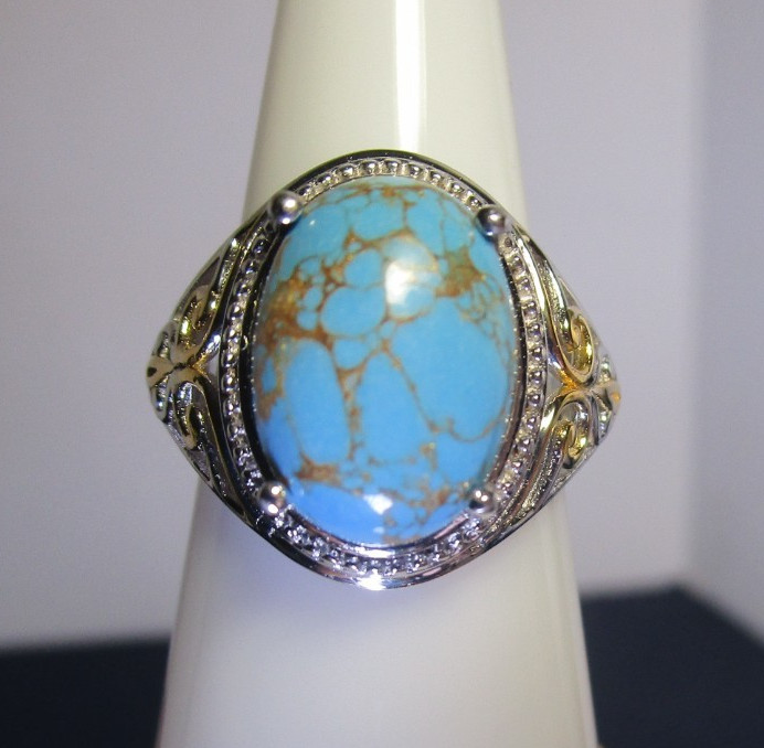 Karis STS Blue Mohave Turquoise Ring SZ 7 – New in Package