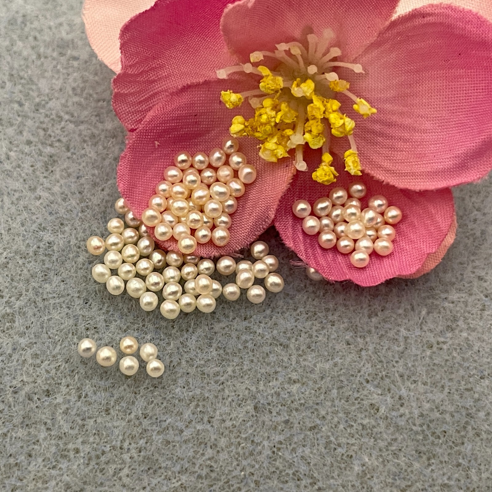 5 UNDRILLED Rare AAA F.W. Tiny Seed Pearls ~2.0-2.2 mm, Victorian Jewelry Repair