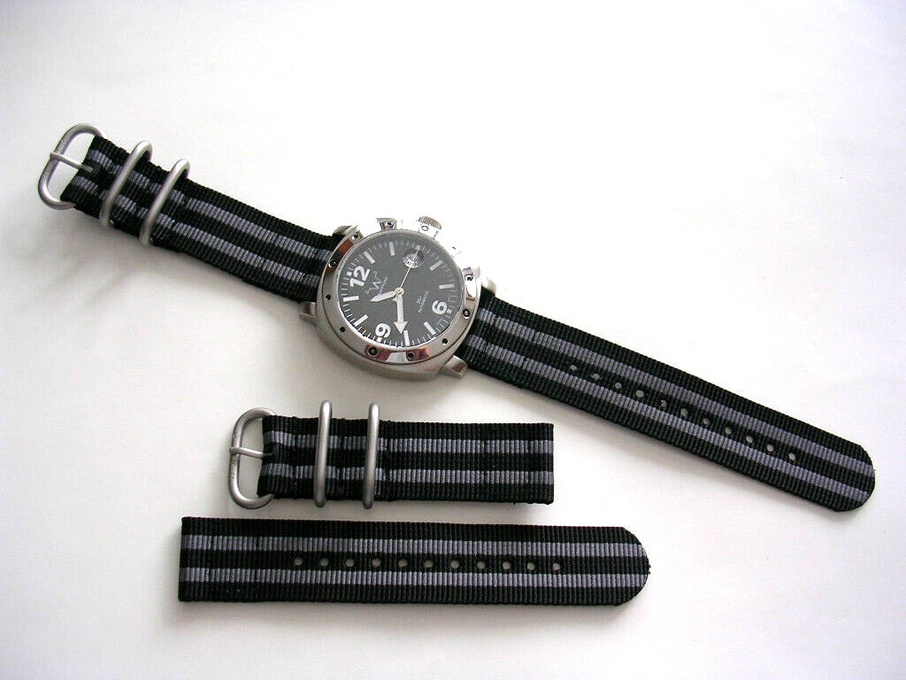 NATO G10 2pc UTC Ballistic nylon RAF strap Military watchband stitched IW SUISSE