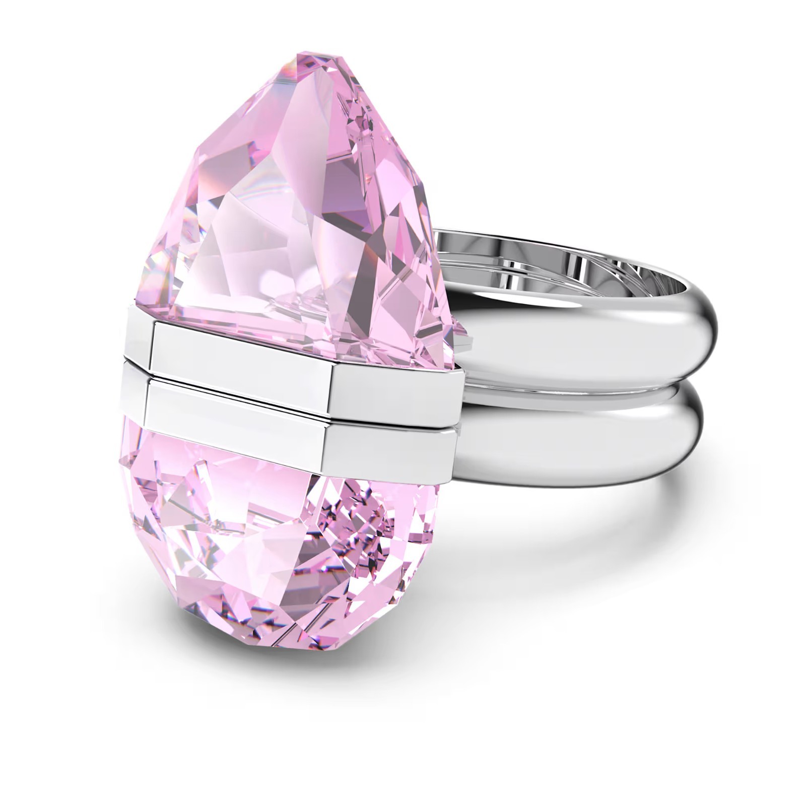 Swarovski 5620714 NEW Women’s Ring Magnetic Closure Rhodium Plated SIZE 4.75