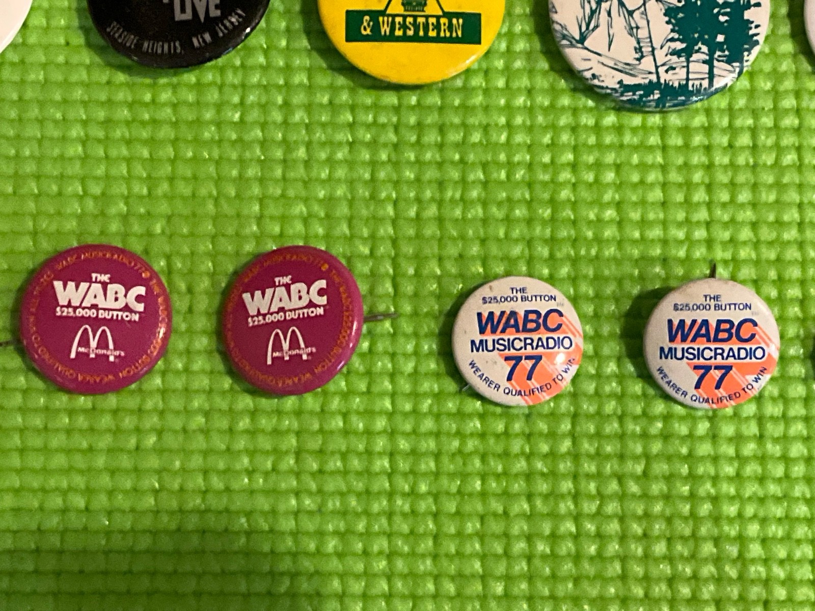 Vintage Pinback Button Collection 35+ 1970s 80s WABC No Nukes Esso TMI: U PICK
