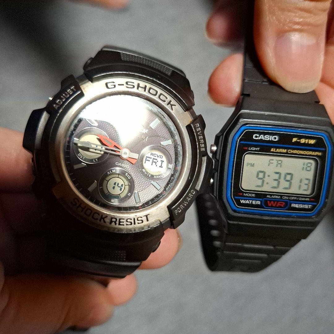 CASIO F-91W & G-SHOCK Watch Set (2 pieces)