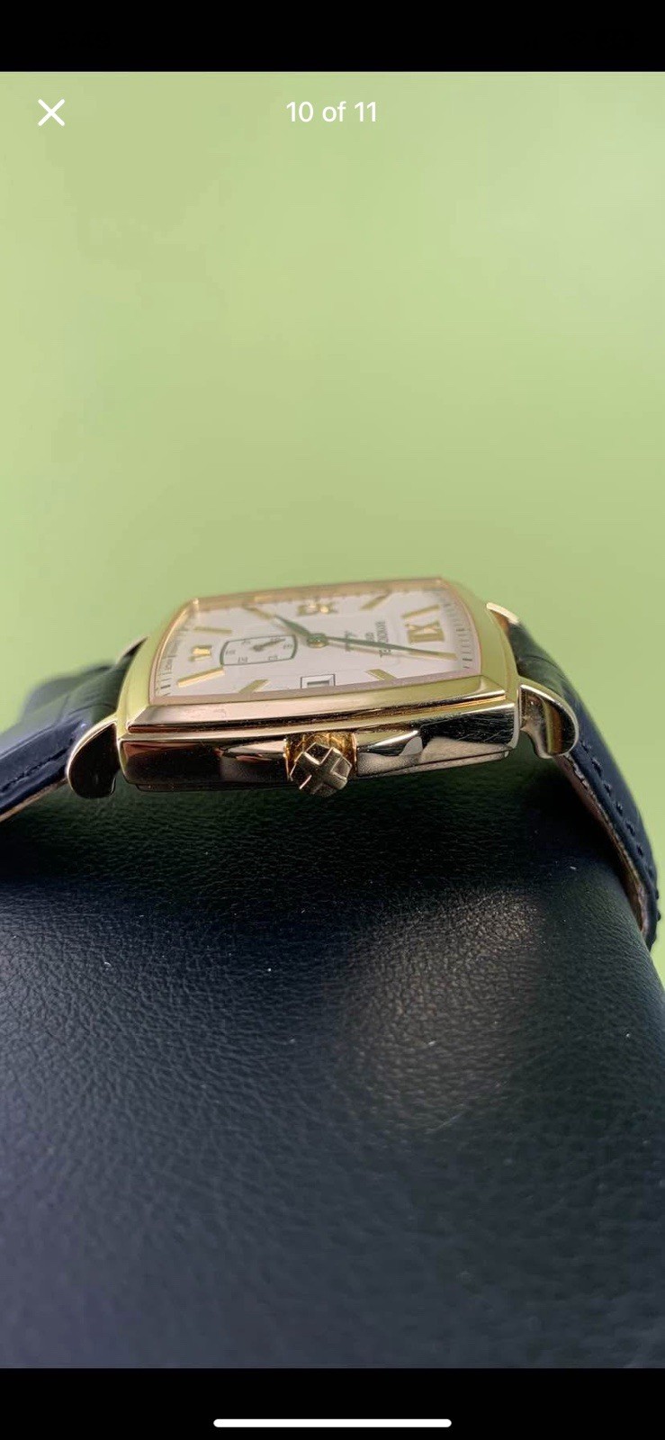 Raymond Weil Tradition Gold Plated Cream Dial Small Second Blue Hands Swiss