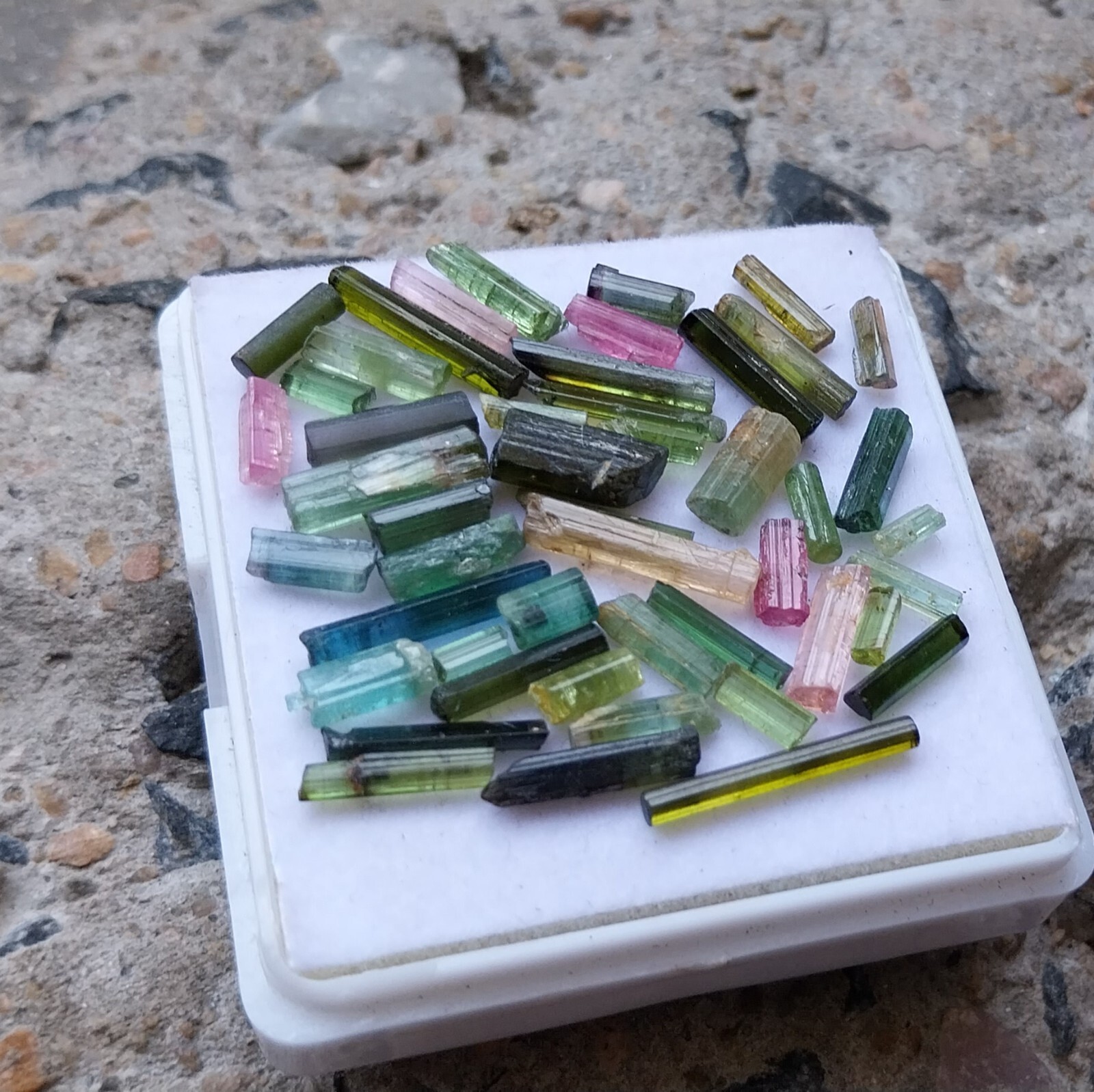 29.9 Carat Natural Multi Tourmaline Stick /Pencil 50 Piece Lot 4.5 to 17 MM