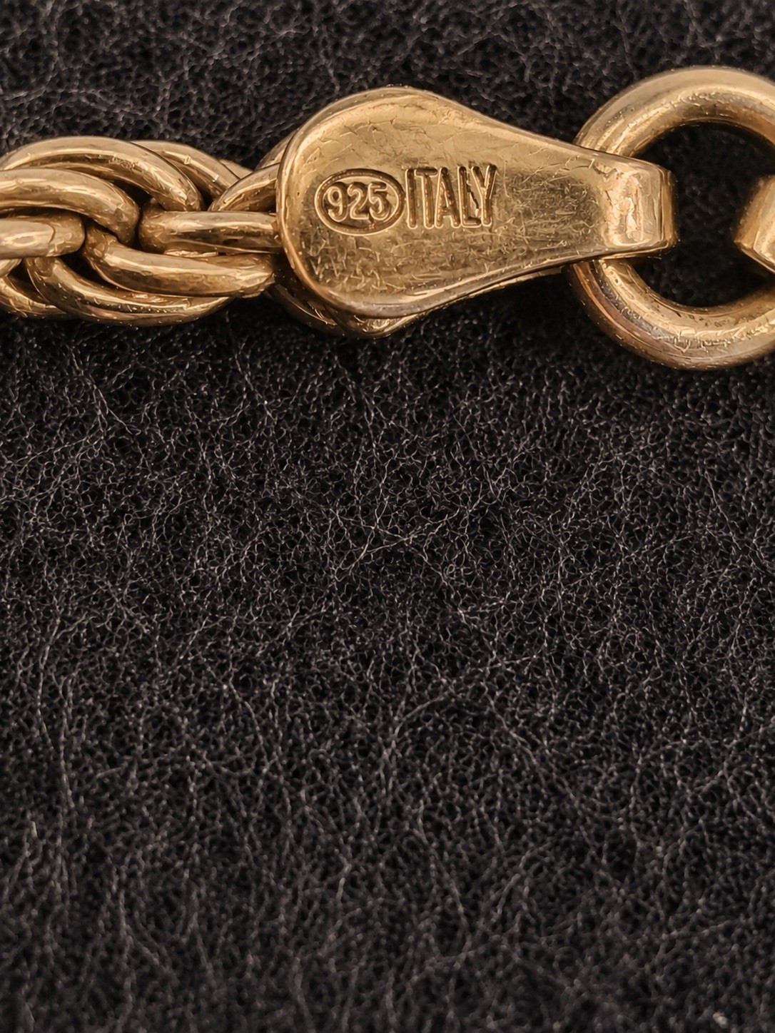 Italy 925 10k Gold Over Sterling Silver 3mm Rope Bracelet 7” 5g oWorn Once