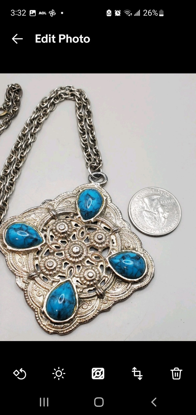 10Pc Southwest Style Faux Turquoise Lot: Premier Designs Necklace, Avon pendant+