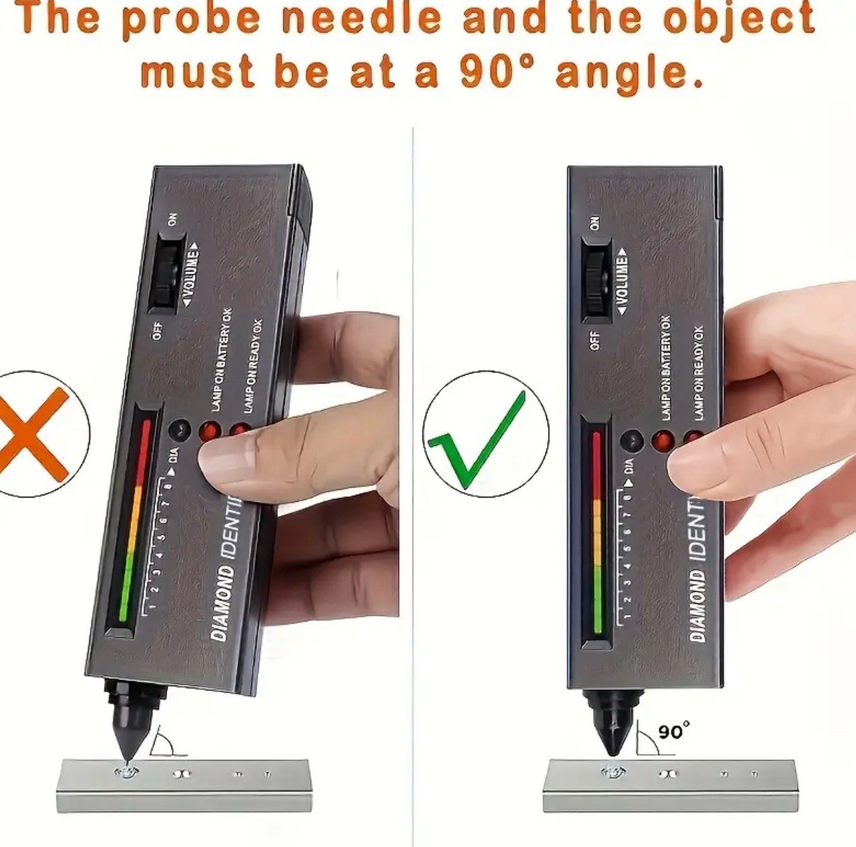 Professional Diamond Tester Pen High-Precision Jeweler Tool Gemstone Detector