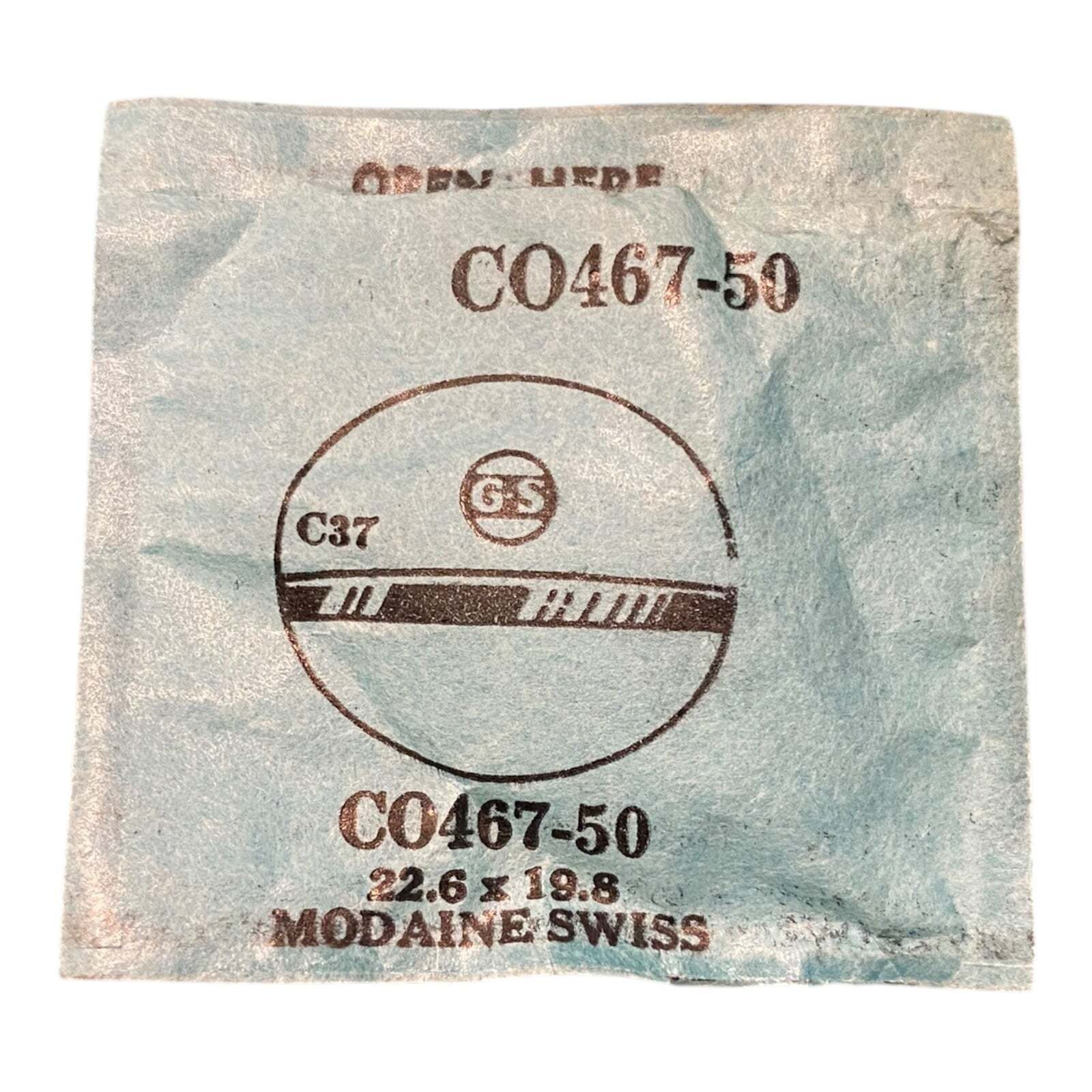 Germanow-Simon Mach (GS) CO467-50 Watch Crystal 22.6×19.8 NOS Part Flexo Swiss