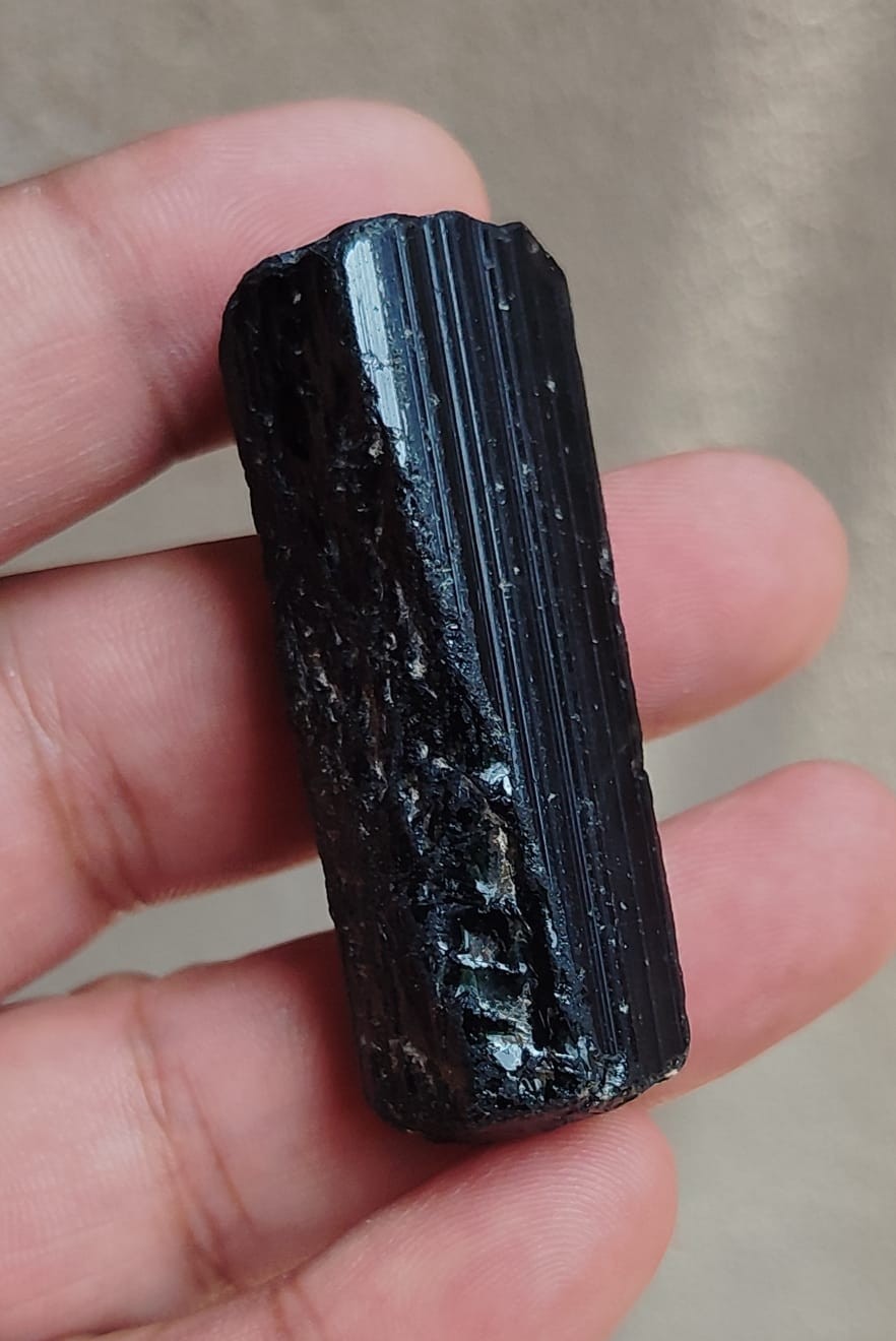 Natural Black Tourmaline Raw Cabochon, Loose Gemstone For Wire Wrapped Jewelry