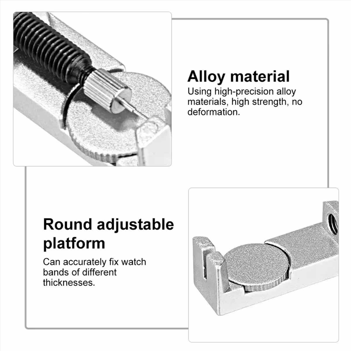 Watch strap and pin repair remover, steel strap adjustment tool