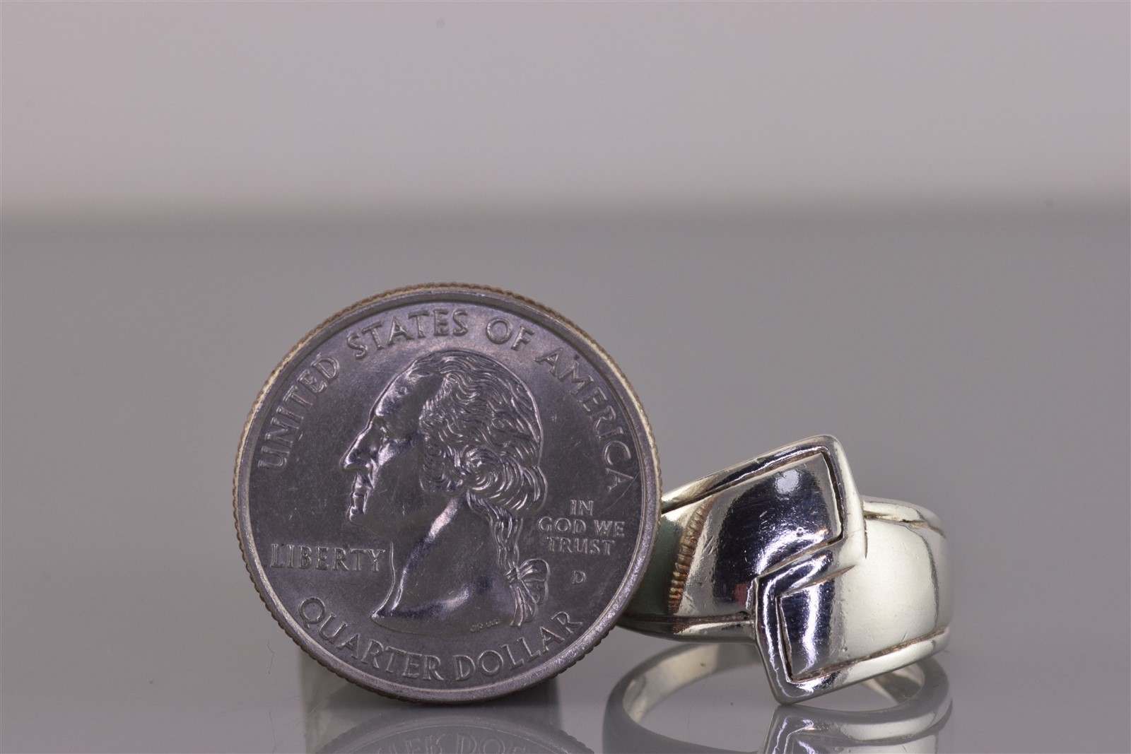 Sterling Silver Bordered Tapered Paddle Wrap Band Ring 925 Sz: 7