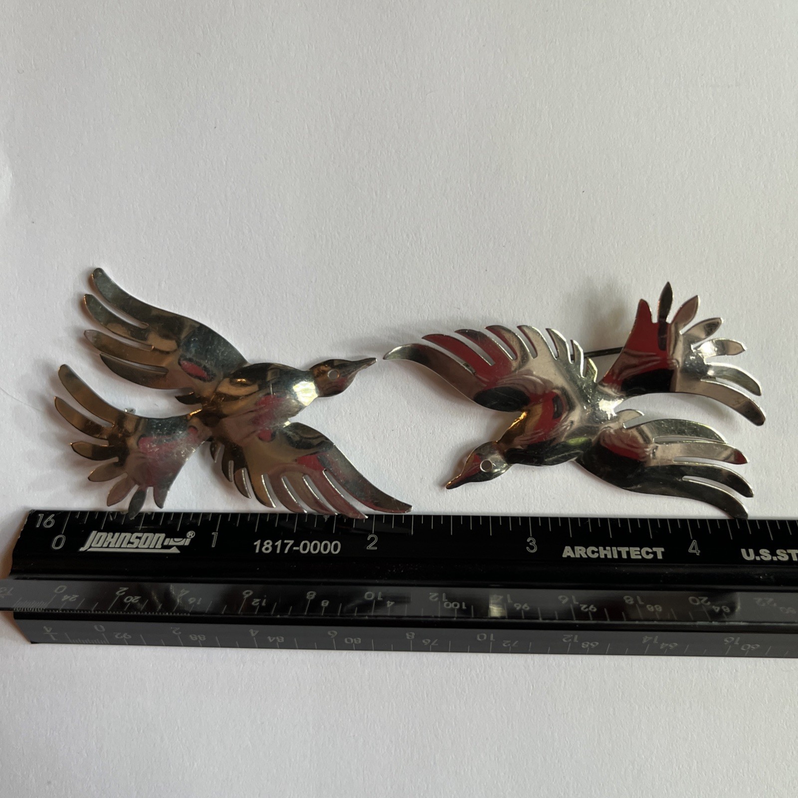 Vintage 925 Sterling Silver Bird Brooch Pins