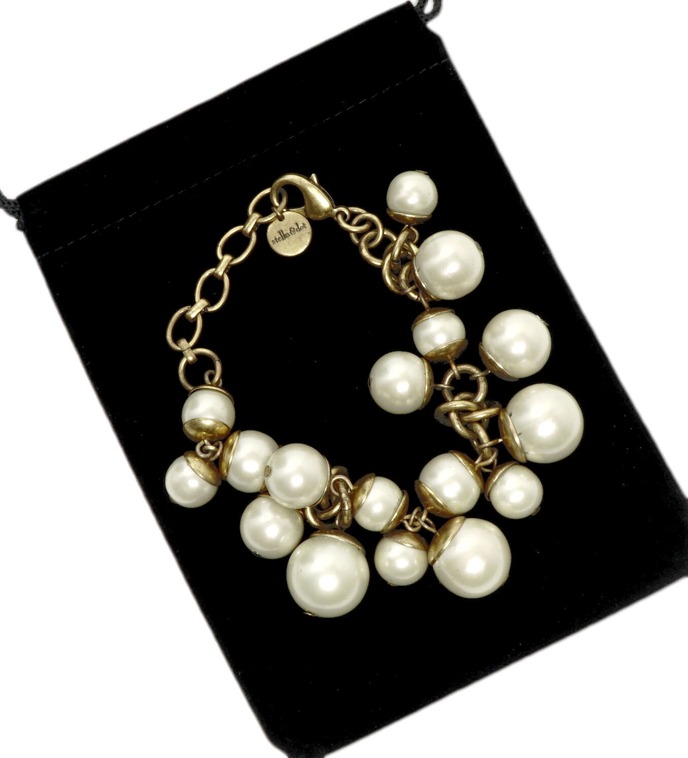 Faux Pearl Bracelet Adjustable 7-9 inches Fashion Stella and Dot Charm Style