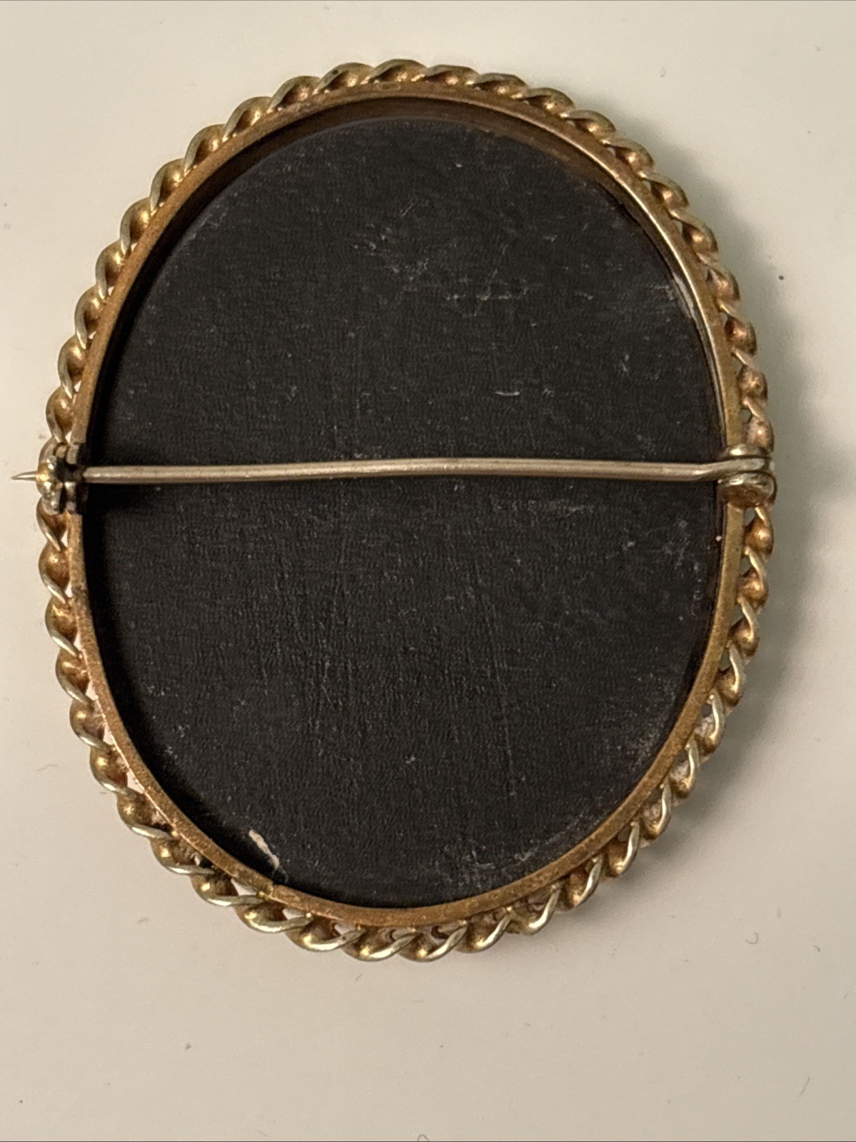 Vintage Gold Tone Floral Inlay Pietra Dura Brooch G2U
