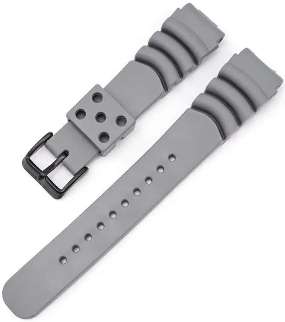 CITIZEN SEIKO COMPATBILE BLACK BUCKLE RUBBER DIVER SPORT WATCH STRAP BAND