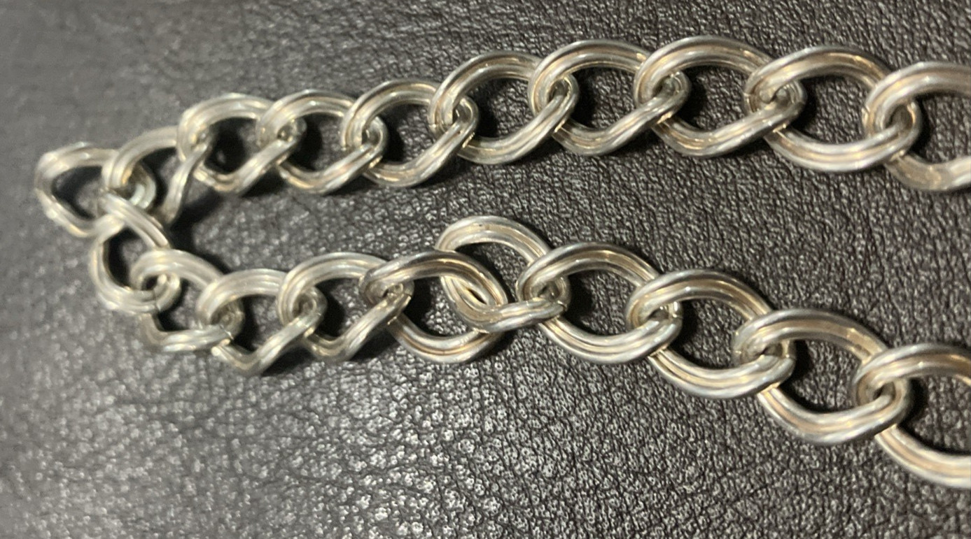 925 Sterling silver Chino Link Bracelet 11 Grams 8 Inches 8.4mm
