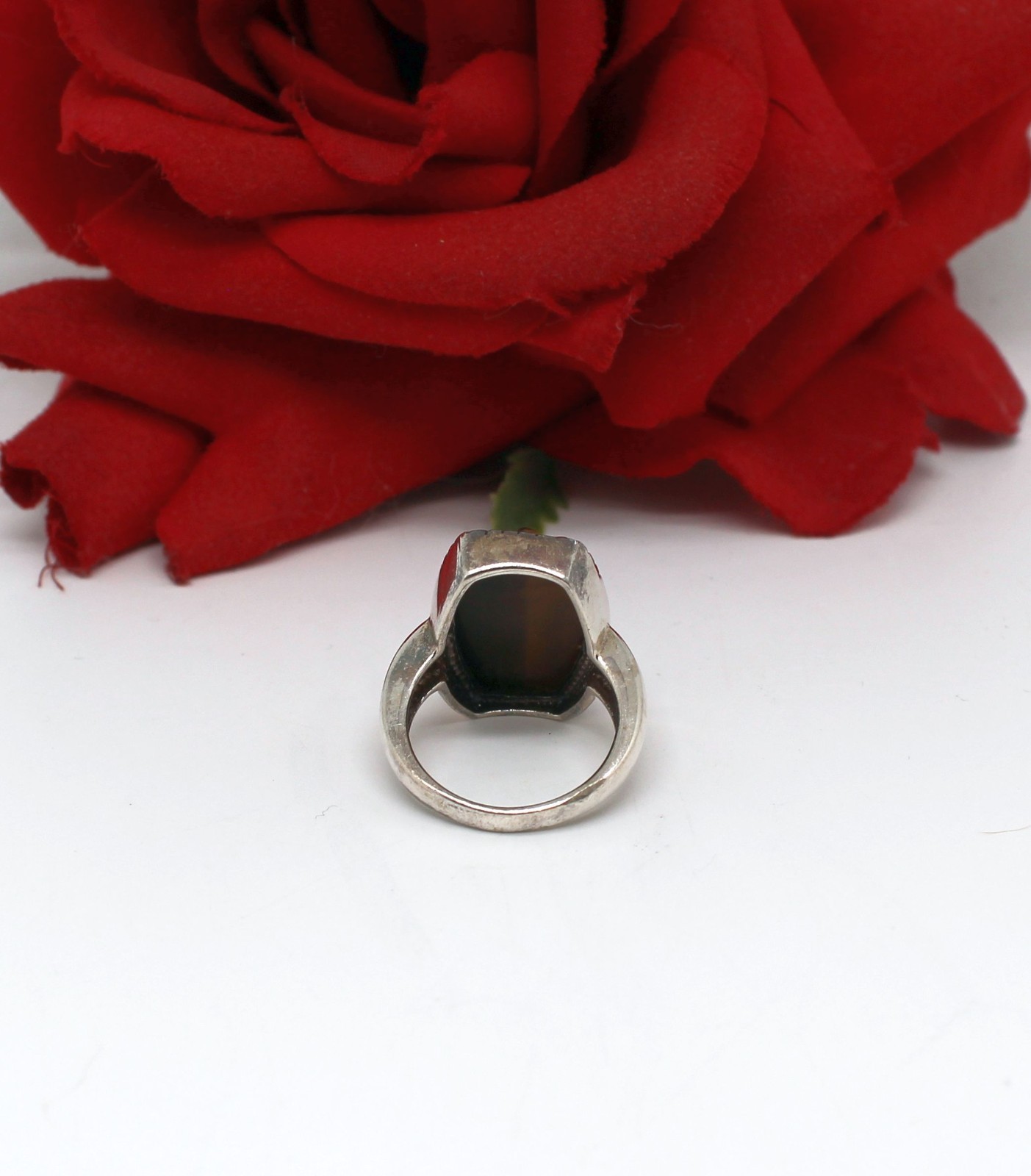 Sterling Silver Whitney Kelly Tigers Eye Ring Size 7 7.83g CAT RESCUE
