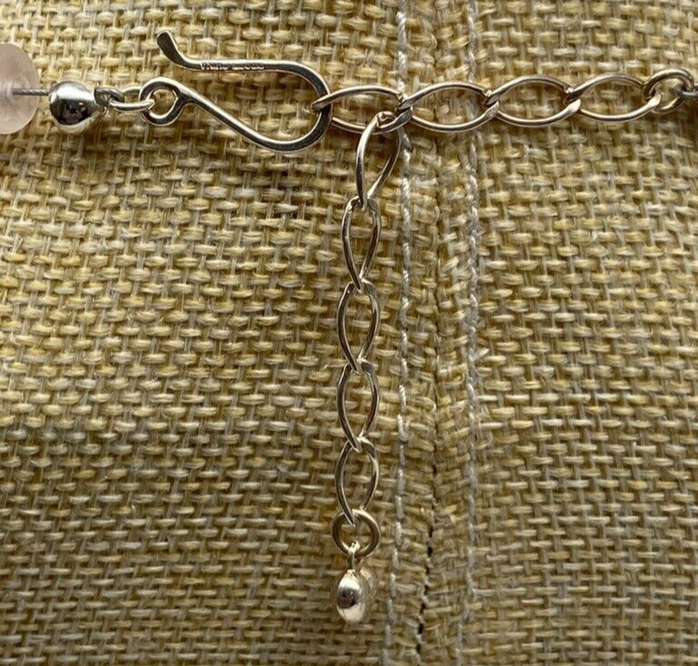 Jay King DTR Mine Finds Necklace & Earrings Pink Rondellelle .925 Graduated 19″
