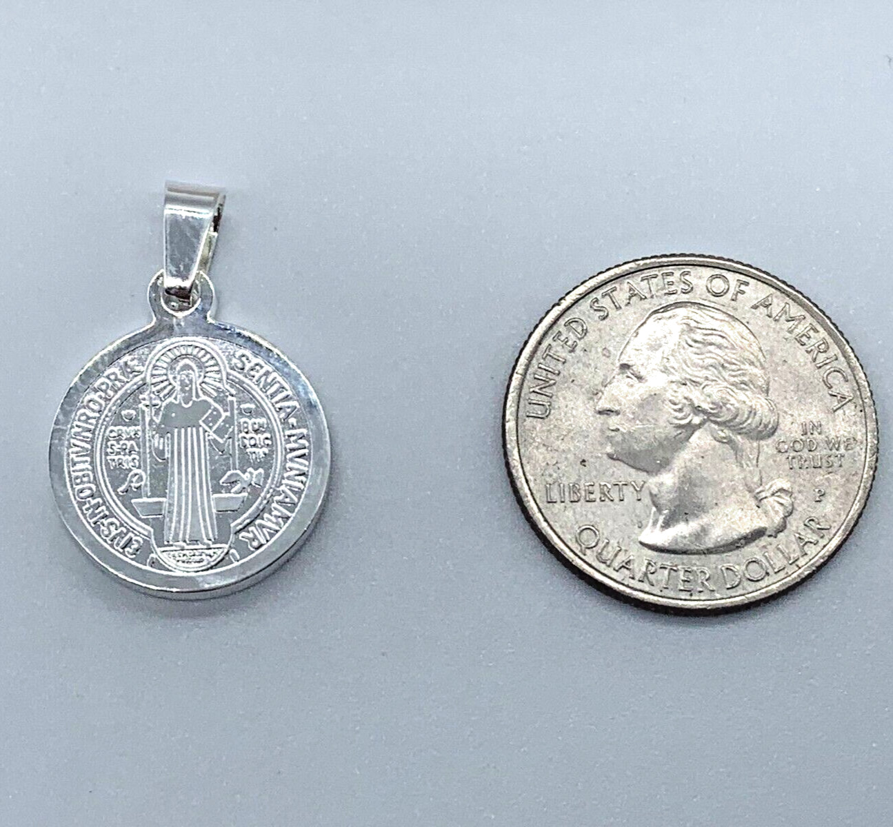 good luck Stainless Steel spanish catholic San Benito pendant Religion 1.8cm