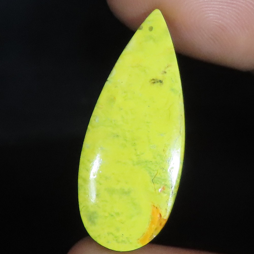 12.15 Cts Rare Natural Bumble Bee jasper Pear Cabochon Gemstone 13x31x3 mm LP284