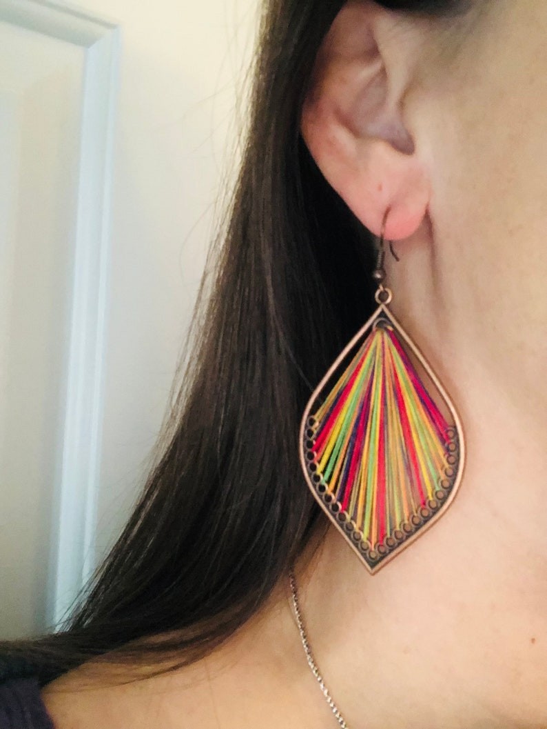 Boho Earring Dangle/Bronze Earring/Bohemian Earring/Unique Boho Jewelry/