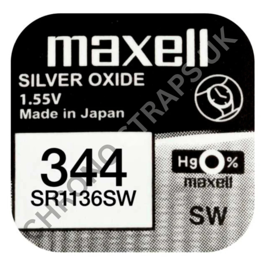 Maxell 344 / SR1136SW Silver Oxide Watch Battery