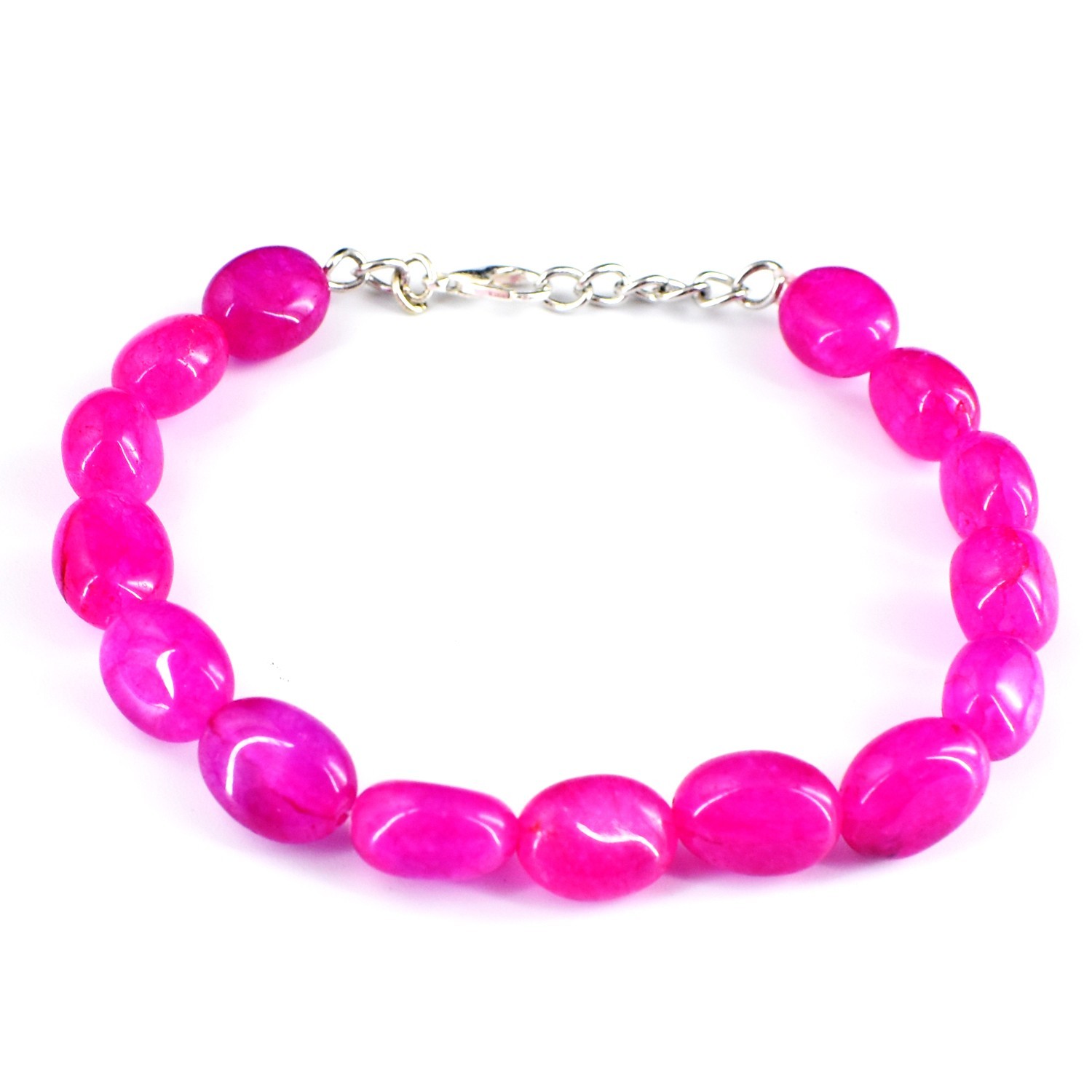 Dazzling Pink Onyx 100.00 Cts Most Brilliant Beaded Beautiful Bracelet RK 33E771