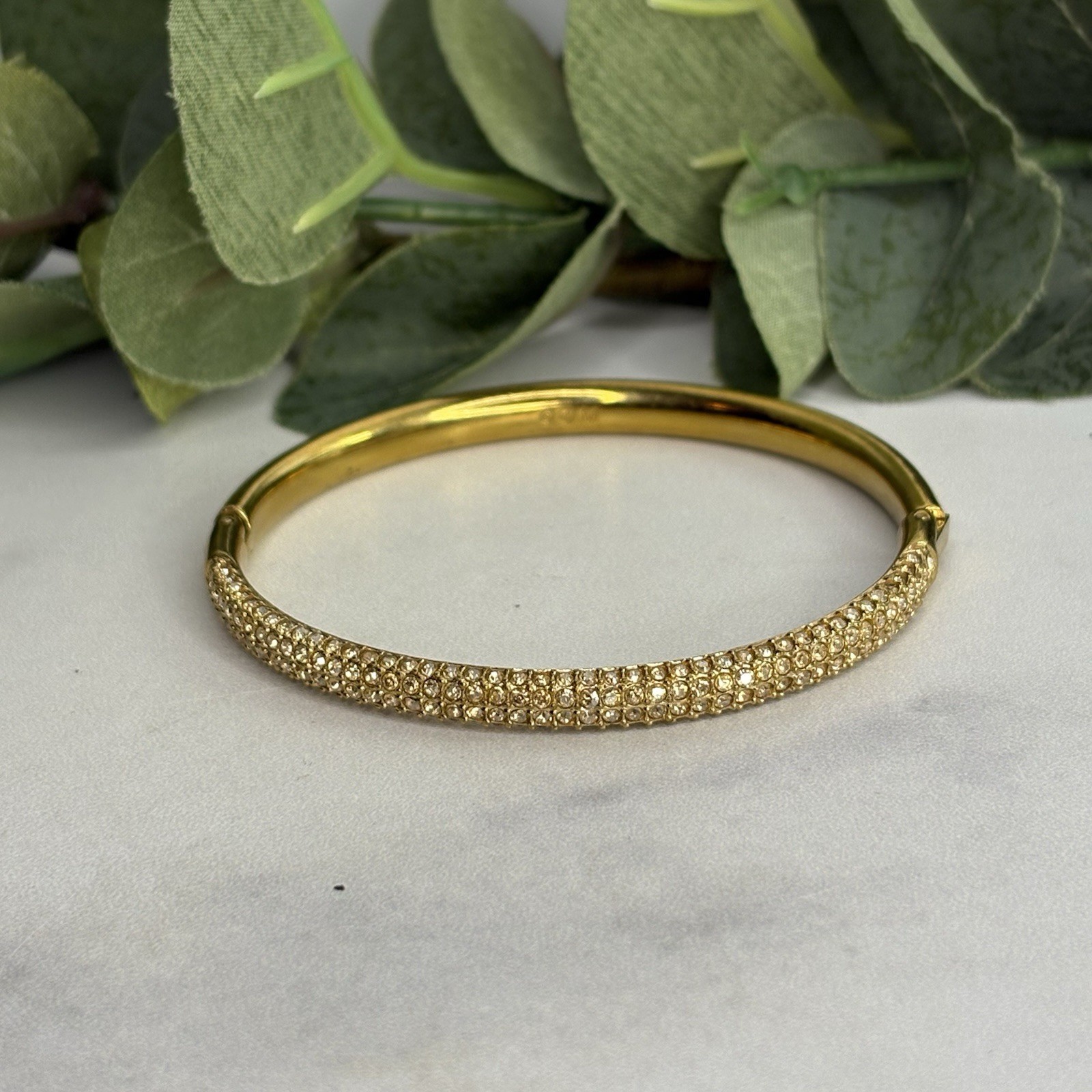 Swarovski Sublima Gold-Tone Pavé Bangle Bracelet