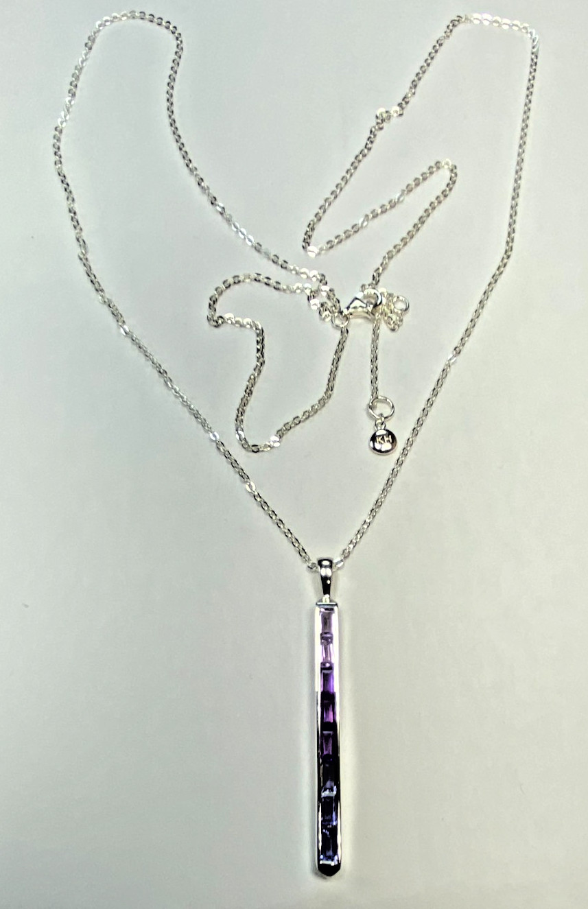 Kit Heath Lavender Amethyst Pendant Necklace Sterling Silver 30–32″ NWT 8g