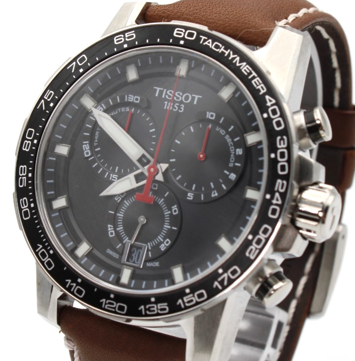 Tissot 45.5mm T-Sport Chronograph Quartz Black Dial Men Watch T125.617.16.051.01