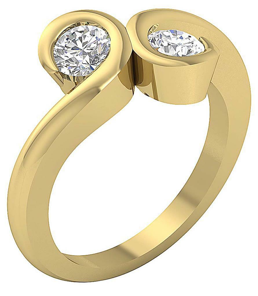 Forever Us Two Stone Anniversary Ring I1 G 1.10 Carat Natural Diamond 14K Gold