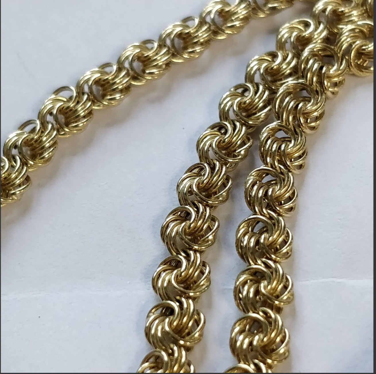9ct Gold Double Link Neck Chain L 44.5cm 6.80g