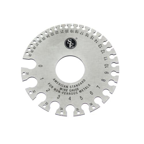 Dual-Sided Non-Ferrous Wire Gauge – 0-36 AWG and SAE, 3.5″ Diameter, Tempered