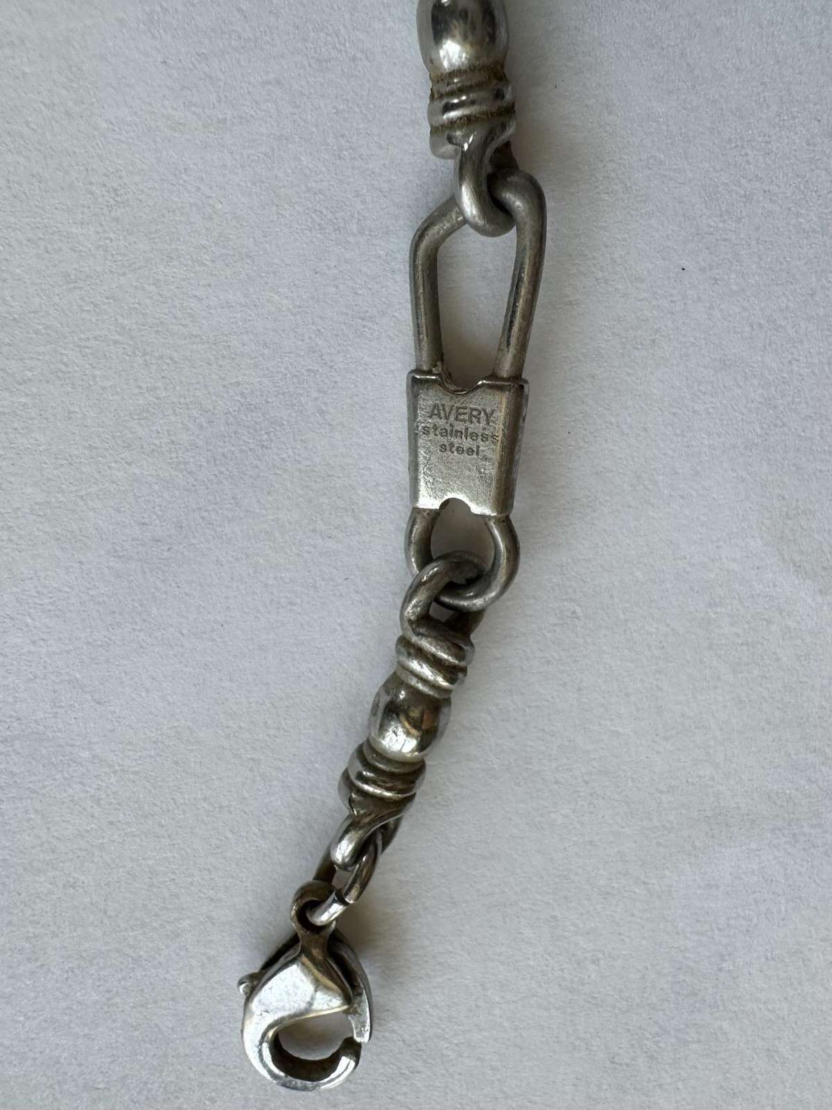 🟢 James Avery STAINLESS STEEL ~ FISHERS OF MEN ~ LINK BRACELET 8″ VINTAGE