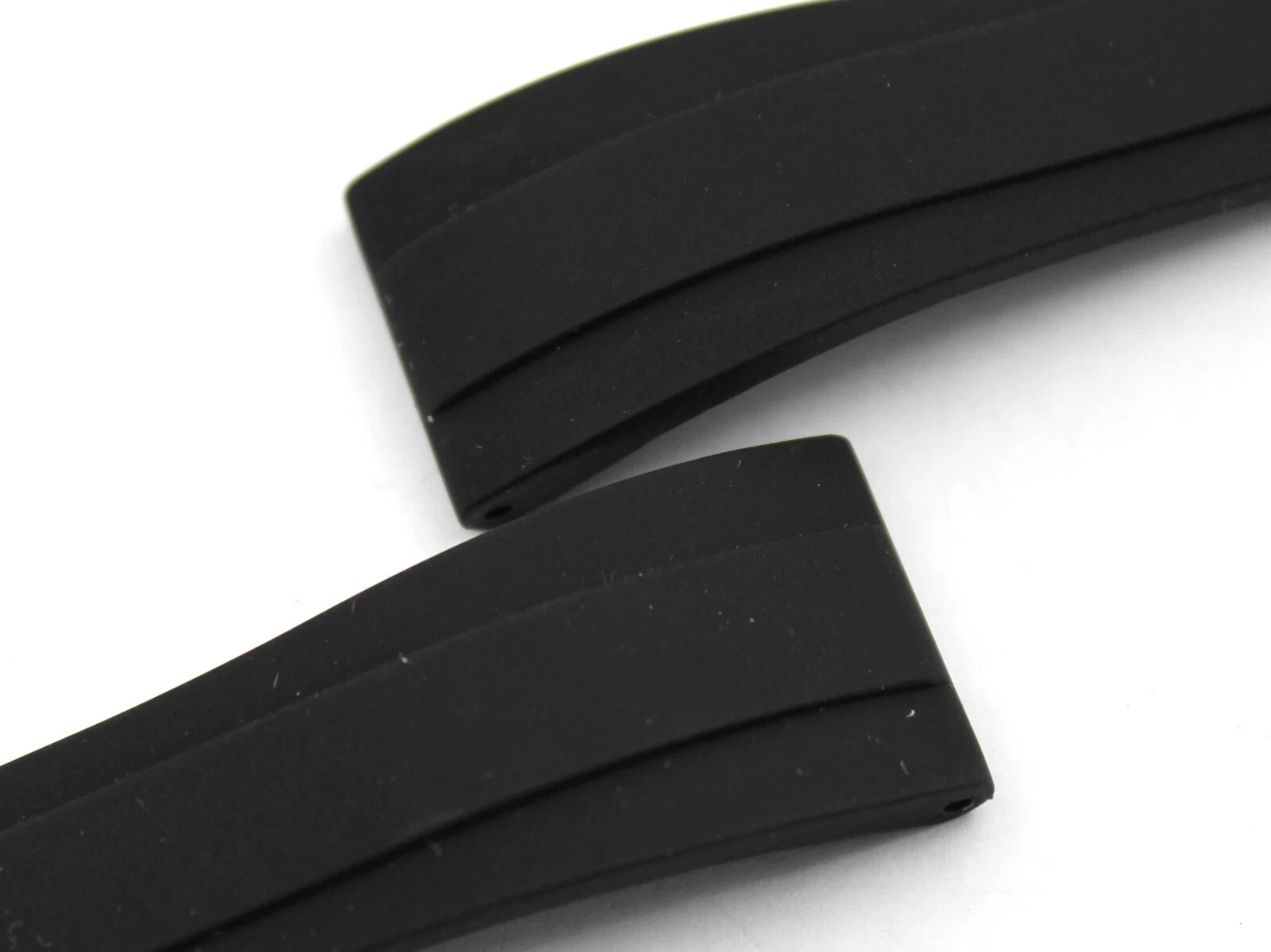 Black Silicone Strap 20/16mm Oysterflex Waterproof Sports Watches New