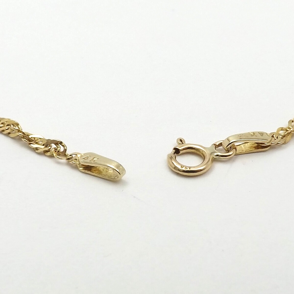 14k Gold Open Twisted Rope Singapore Link Pendant Chain Necklace 16in New