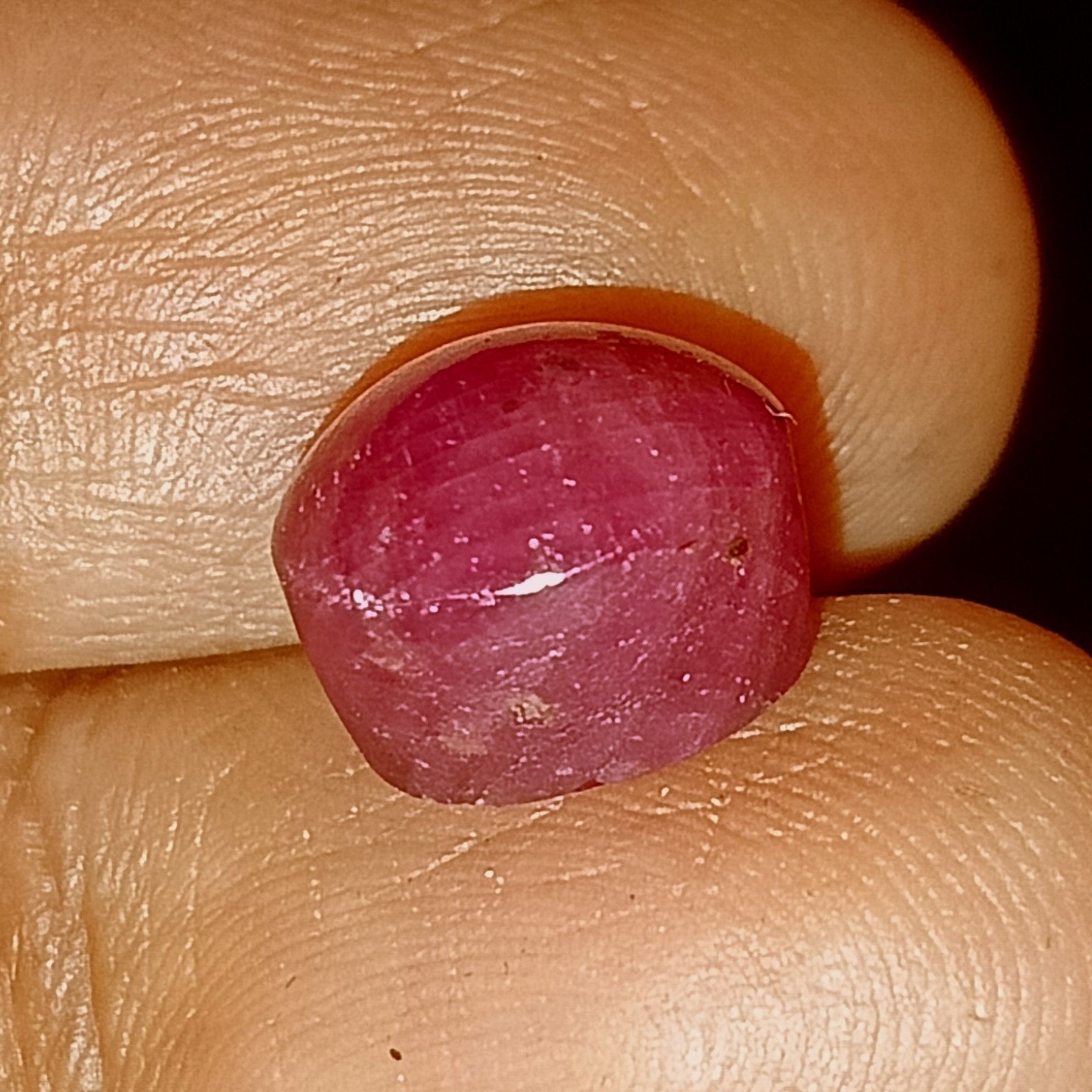 Natural Star Ruby Cabochon Oval Unheated Loose Gemstone 10.40 Carat 9.4X10.8 mm