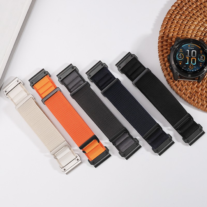 20 22 26mm Nylon Band Strap For Garmin Fenix 8 7X 6X Pro 7 7S 6 6S 5X 5 5S Plus