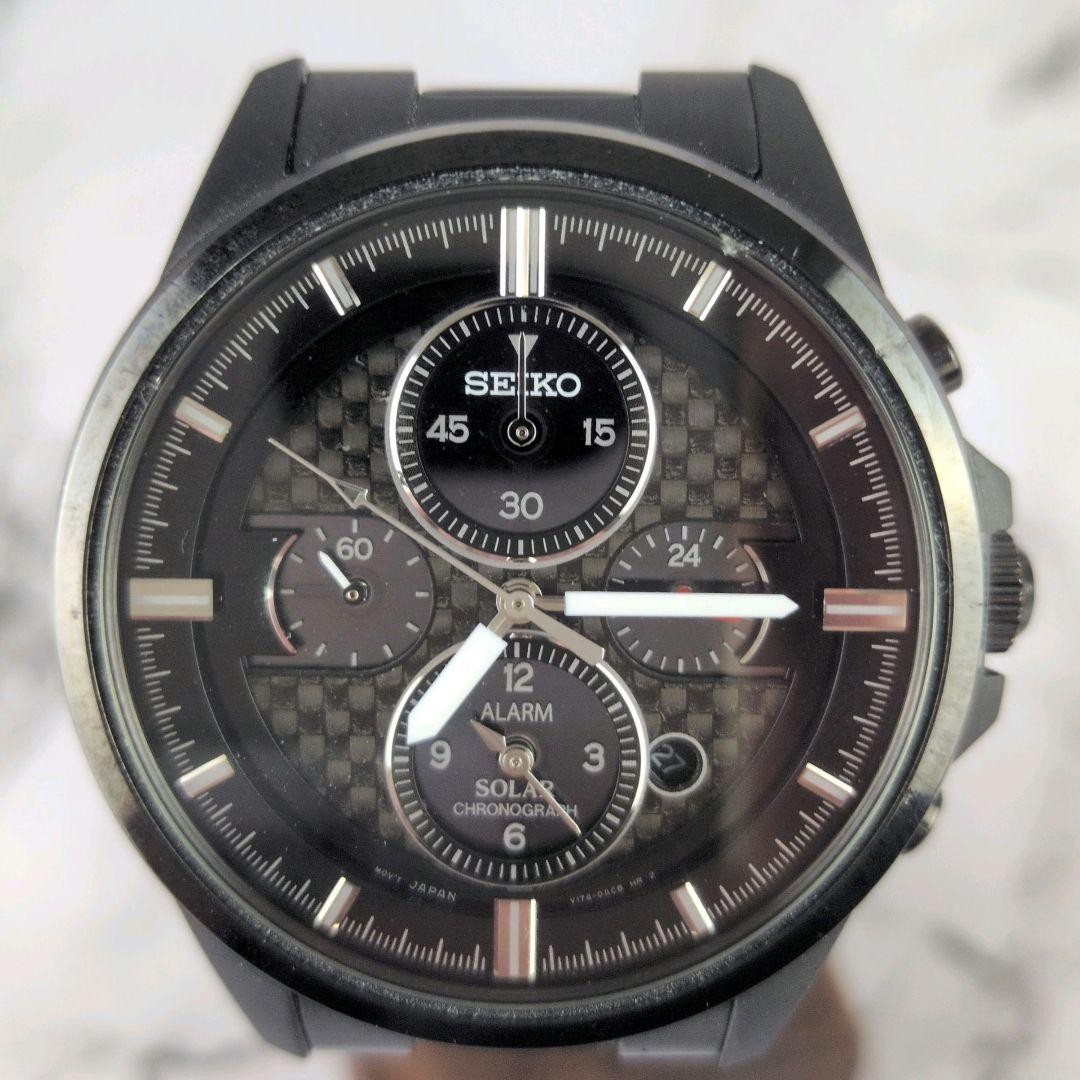 Seiko SBPY033 Spirit Smart 130th Limited Solar Chronograph Black Carbon
